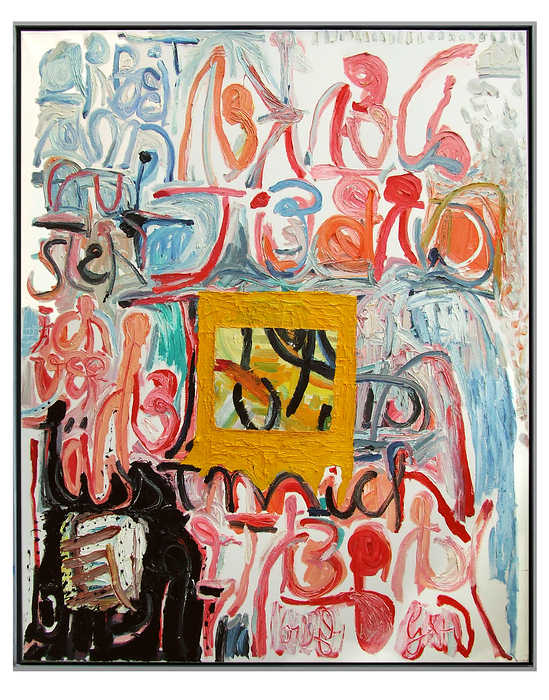 Gerd Sonntag, deutscher Maler, german painter, SchriftBilder, art, Kunst, Sammlung, collection