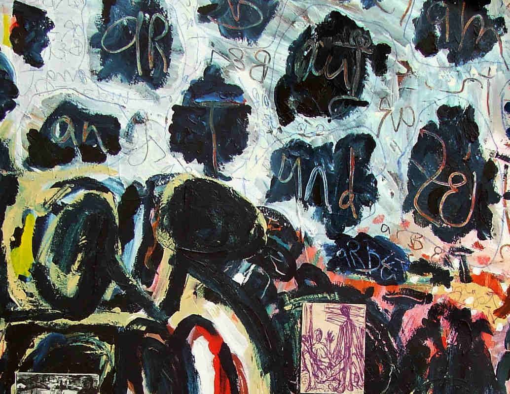 Gerd Sonntag, deutscher Maler, german painter, SchriftBilder, art, Kunst, Sammlung, collection