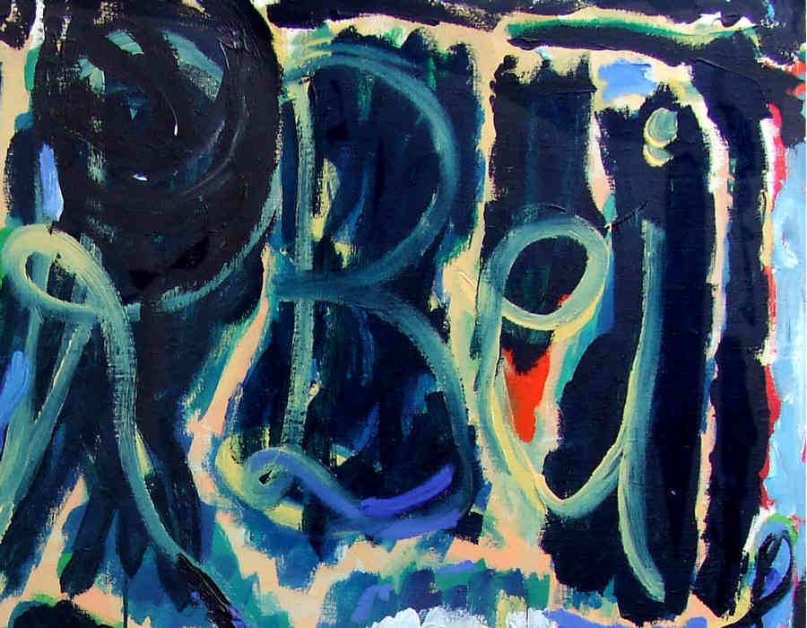 Gerd Sonntag, deutscher Maler, german painter, SchriftBilder, art, Kunst, Sammlung, collection